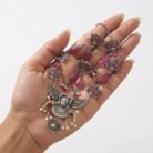 Necklace Set with Peacock Pendant 3