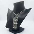 Oxidised-Silver-Oval-Pendant-Necklace-with-Chain