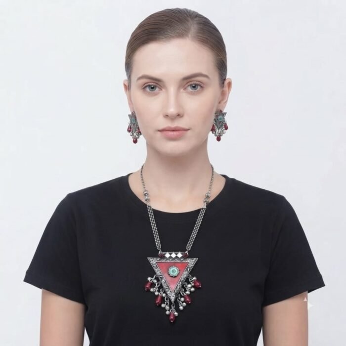 Triangle Pendant Necklace Set 2